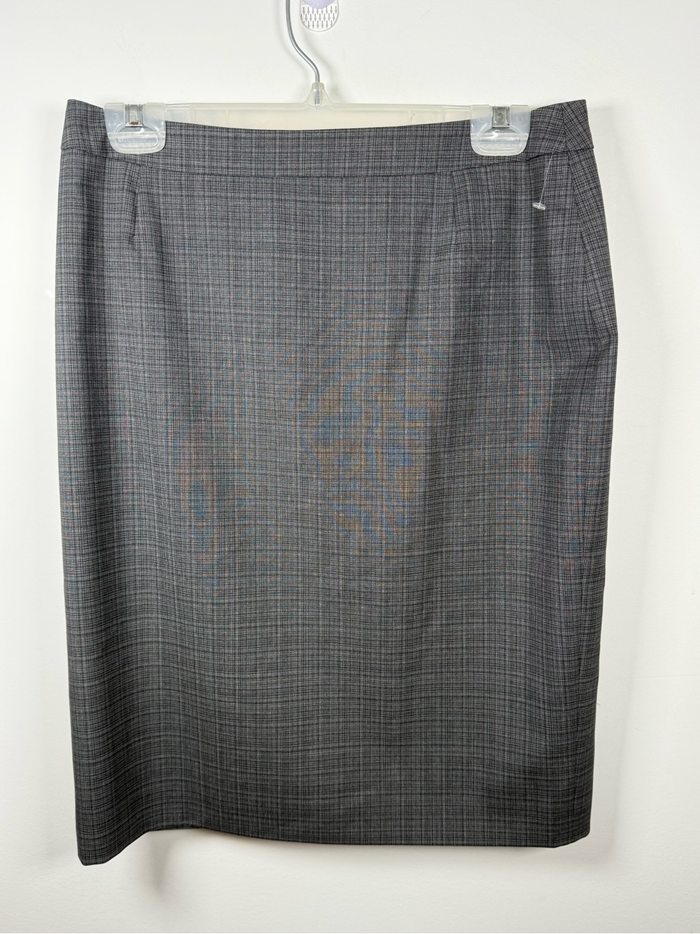 HUGO BOSS | Vimena Grey Check Wool Skirt Size 8